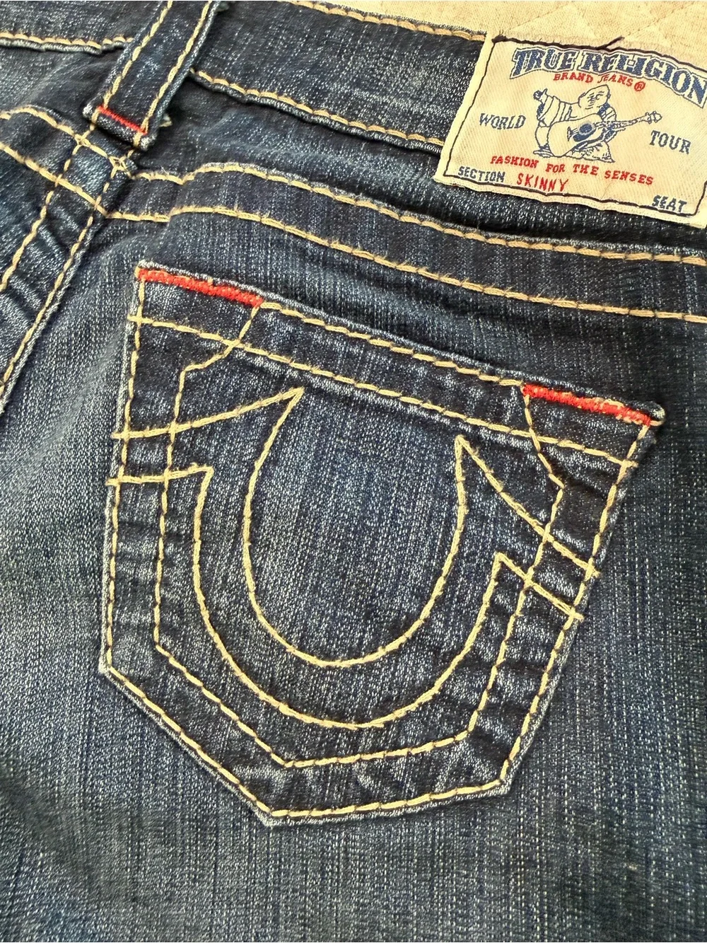 True Religion Dark Wash Women's Skinny Big T  Sz 27